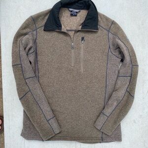 Women’s Outdoor Brown Quarter-Zip Sweater